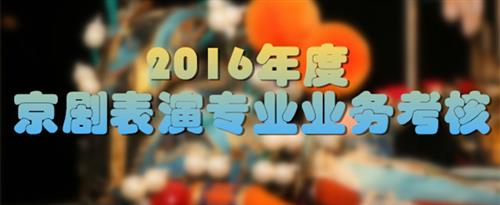 大鸡八乱日逼片国家京剧院2016年度京剧表演专业业务考...